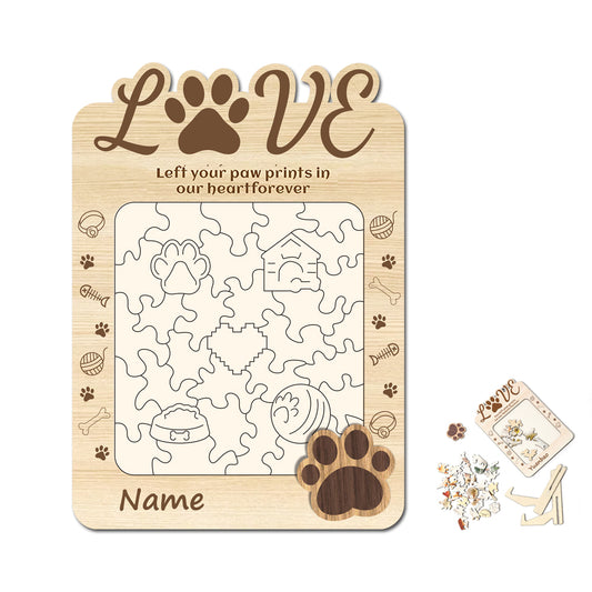 Personalized Pet Photo Puzzle with Custom Name Design - personalized pet gift detail image 2