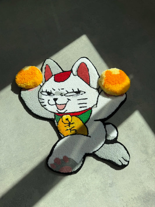 Playful Cat Character Tufted Rug - Cozy Room Accent - BOYOGO example 2