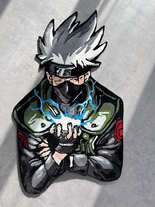 Masked Ninja Character Tufted Rug - Anime Style Room Decor - BOYOGO example 2