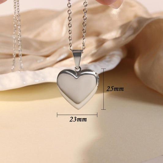 Laser Engraved Heart Locket – DIY Photo Necklace on Mother's Day - custom personalized jewelry detail image 2