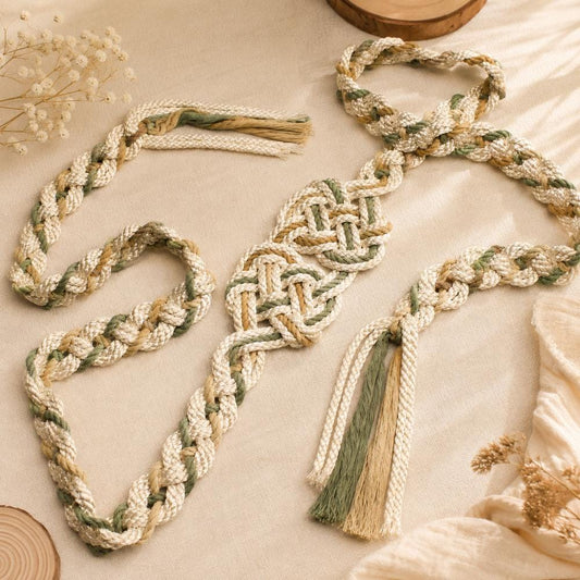 Sage & Ivory Celtic Knot Handfasting Cord — product image 2