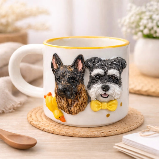 Custom Pet 3D Head Mug – Personalized Dog & Cat Ceramic Coffee Mug - personalized pet gift detail image 2