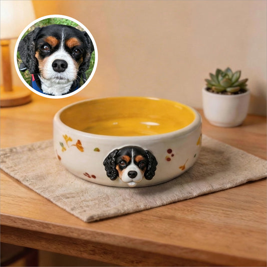 Custom Pet Bowl with 3D Pet Head – Personalized Dog & Cat Feeding Bowl - personalized pet gift detail image 2