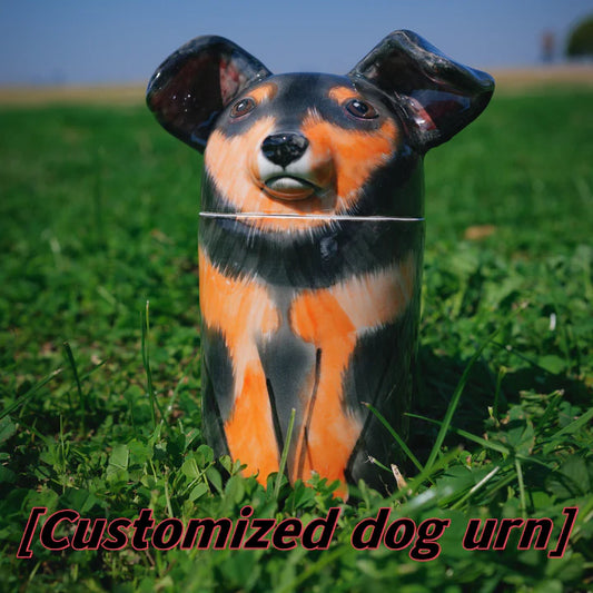 Custom Pet Urn for Dog Ashes - Personalized Ceramic Memorial Keepsake with - personalized pet gift detail image 2