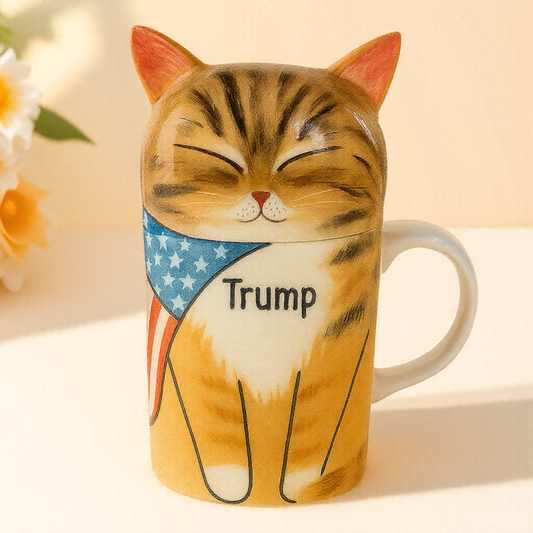 Creative Ceramic Cat Urn with Decorative Elements – Pet Memorial Jar with - personalized pet gift detail image 2