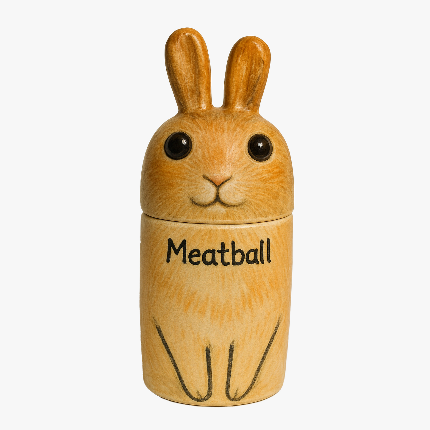 🐰Personalized Ceramic Pet Cremation Urn – Handcrafted Bunny Ashes Jar with Name Customization – 9x16cm (3.5"x6.3")
