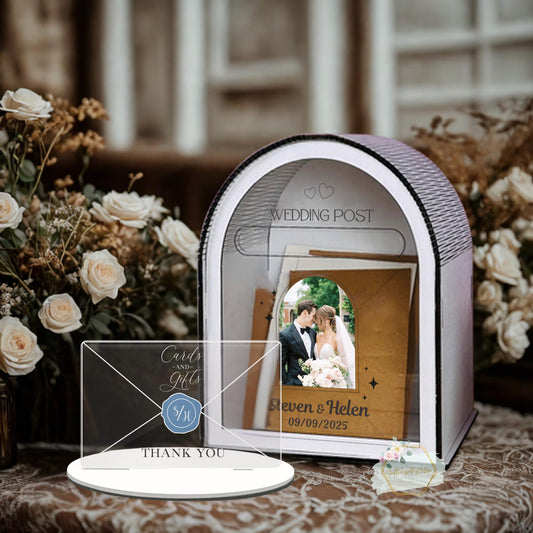 Personalized Floral Wedding Card Box – close-up product detail