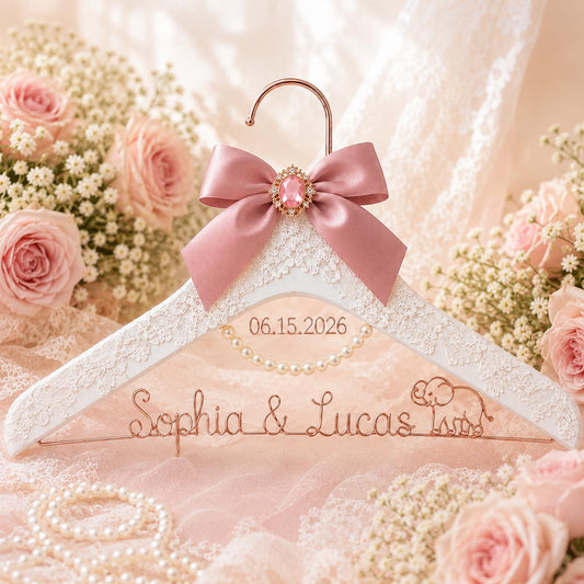 Personalized Bridal Hanger with Wire Name - BOYOGO personalized gift
