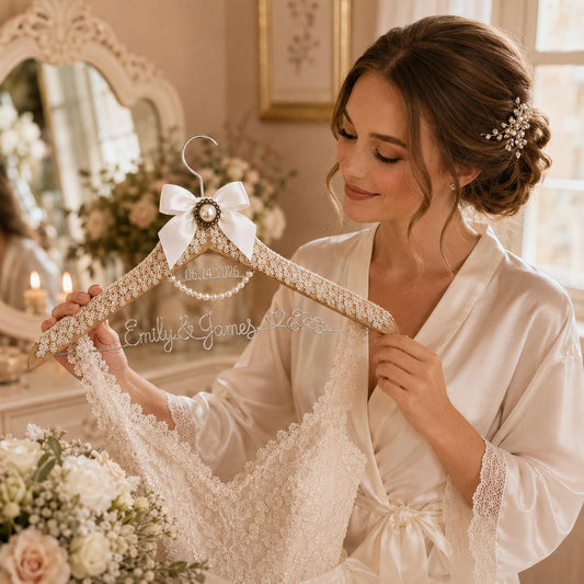 Personalized Bridal Hanger with Wire Name - BOYOGO personalized gift