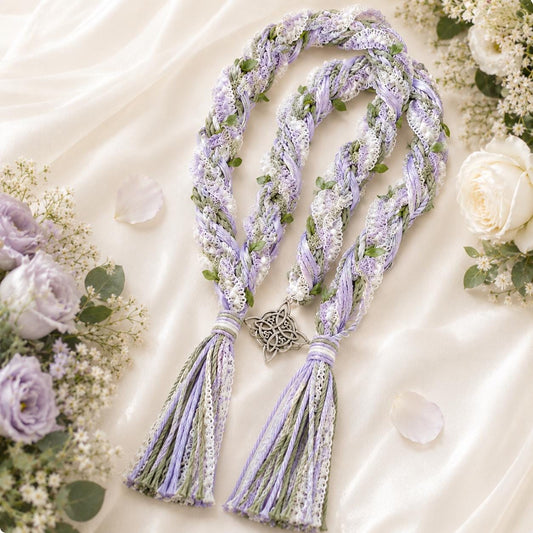 Personalized Woven Handfasting Cord, Celtic Wedding Unity Rope, Tie The Knot Ceremony Keepsake