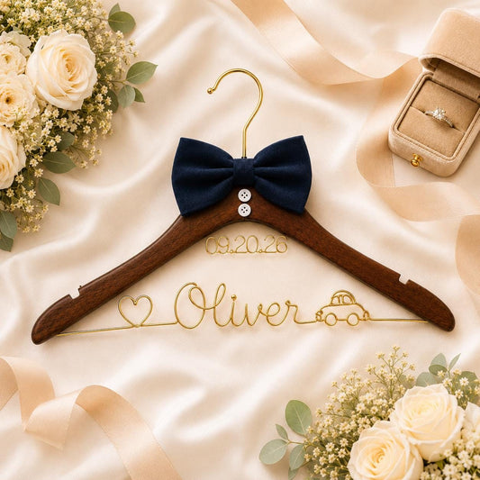 Personalized Groom Suit Hanger with Custom Name - BOYOGO personalized gift