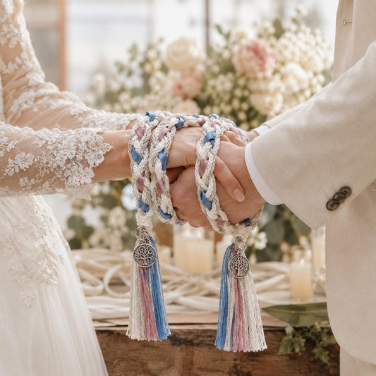 Personalized Woven Handfasting Cord, Celtic Wedding Unity Rope, Tie The Knot Ceremony Keepsake
