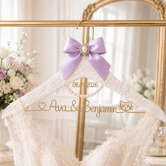 Personalized Bridal Hanger with Wire Name - BOYOGO personalized gift