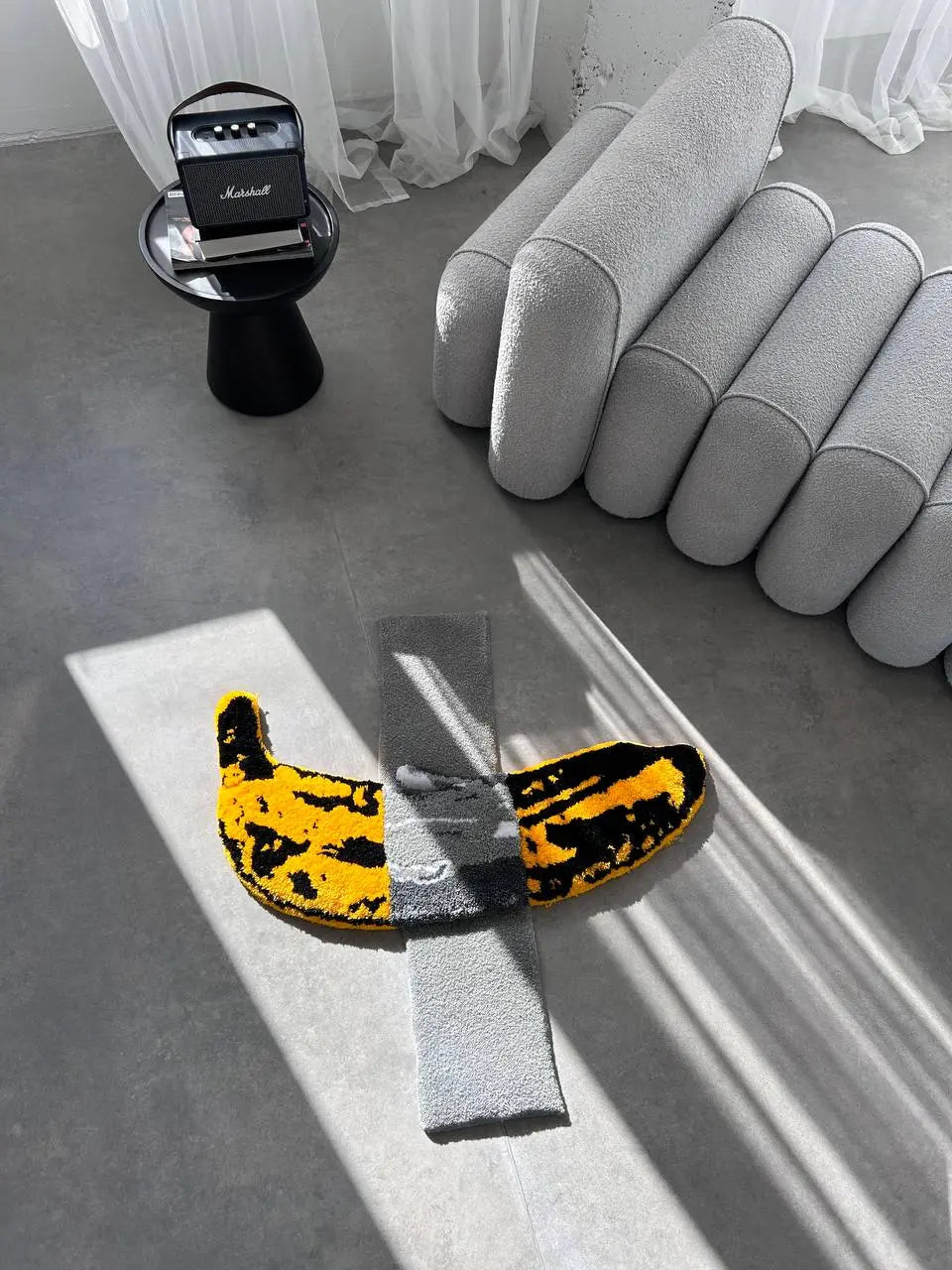 Banana Shape Tufted Rug - Playful Fruit Room Decor - BOYOGO example 5