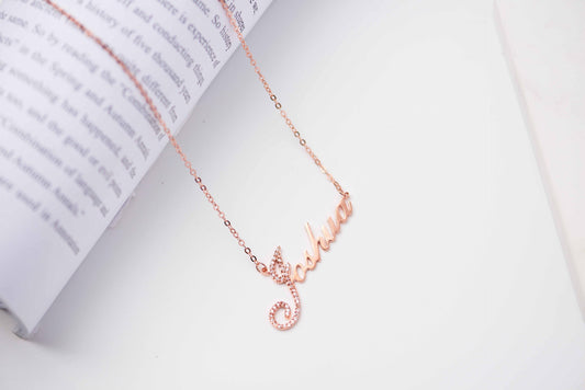 Shine Bright with our Full Silver Diamond Pendant Necklace - custom personalized jewelry detail image 2
