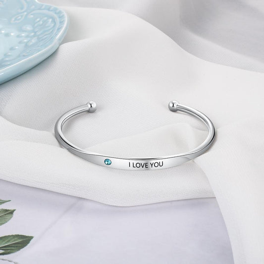 Personalized Birthstone Name Bracelet - custom personalized jewelry detail image 2
