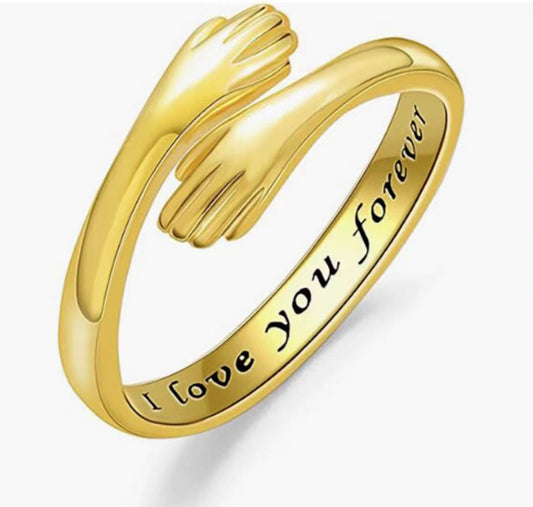 Personalized Hug Ring with Custom Name or Text - custom personalized jewelry detail image 2