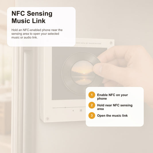 Personalized NFC Music Photo Fridge Magnet with Rotating Vinyl Design - 2