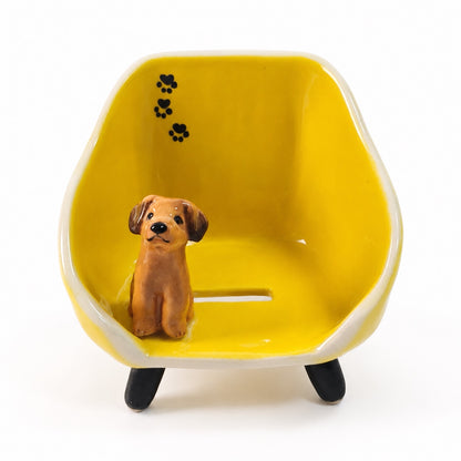 Personalized Ceramic Phone Stand with Custom Pet Figurine – main product view