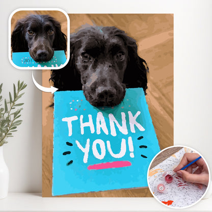 Paint My Pet by Numbers - Personalized Pet Portraits – size and style reference