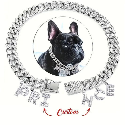 Luxury Custom Pet Name Necklace - Personalized Metal Initial Pendant for Dogs - personalized pet gift main product image