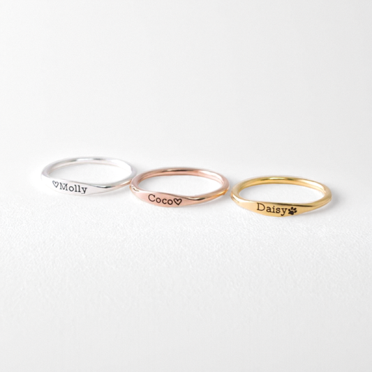 Personalized Tiny Name Ring - Minimalist Style - custom personalized jewelry main product image