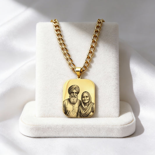 Custom Photo Necklace (MEN) - custom personalized jewelry main product image
