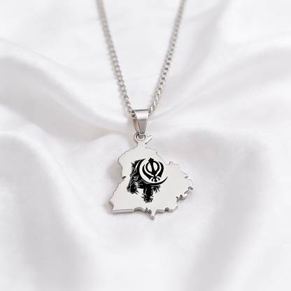 Punjab Map Necklace – design and construction detail
