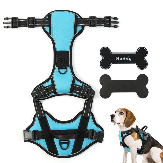 Personalized Dog Harness NO PULL Breathable Pet Harness Vest with Lovely - personalized pet gift detail image 2