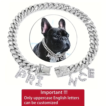 Luxury Custom Pet Name Necklace - Personalized Metal Initial Pendant for Dogs & Cats – alternate product view