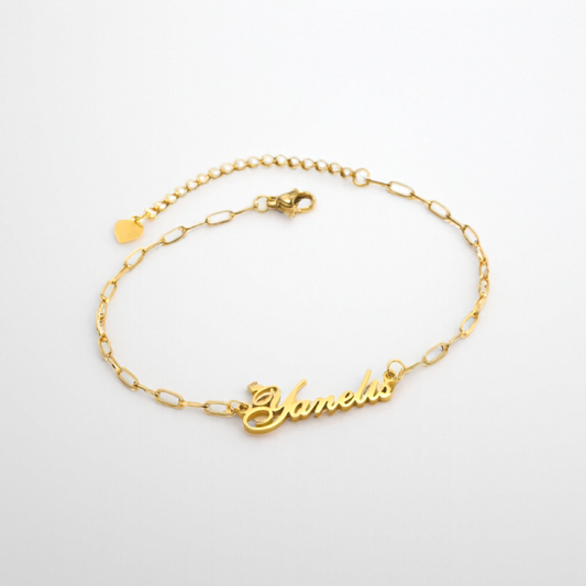 Personalized Name Bracelet with custom Font - custom personalized jewelry main product image