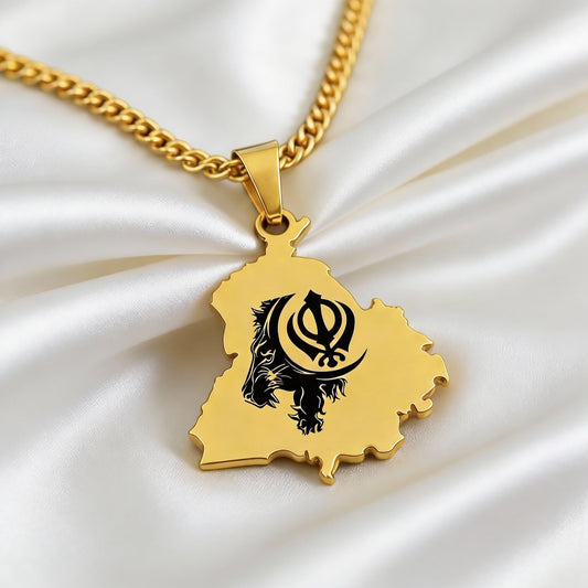 Punjab Map Necklace - custom personalized jewelry main product image
