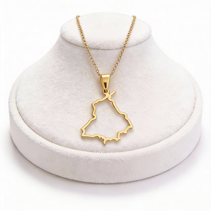 Apna Punjab Necklace (Hollow Map design) – alternate product view