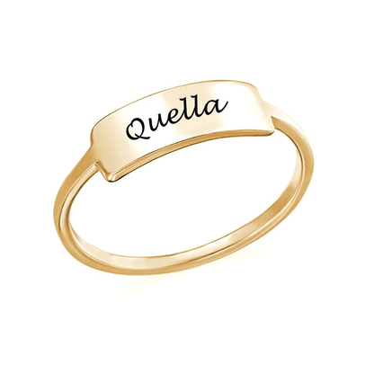 Full Silver Name1 Ring – material and finish detail
