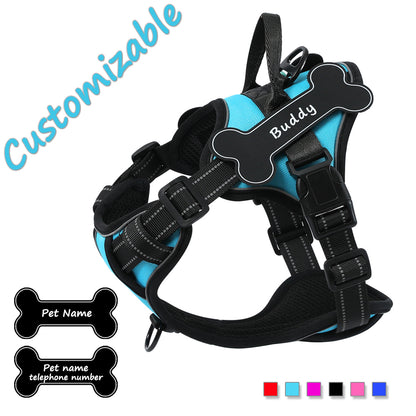 Personalized Dog Harness NO PULL Breathable Pet Harness Vest with Lovely Custom Patch Harness for Small Medium – main product view