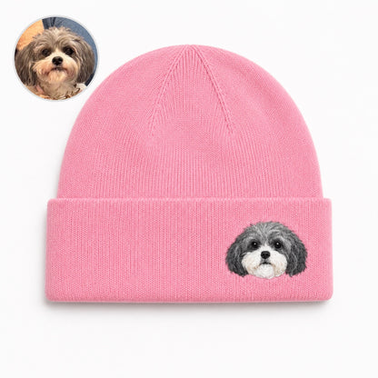 Custom Needle Felted Pet Portrait Hat – main product view