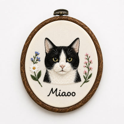 Personalized Pet Portrait Embroidery Frame – alternate product view