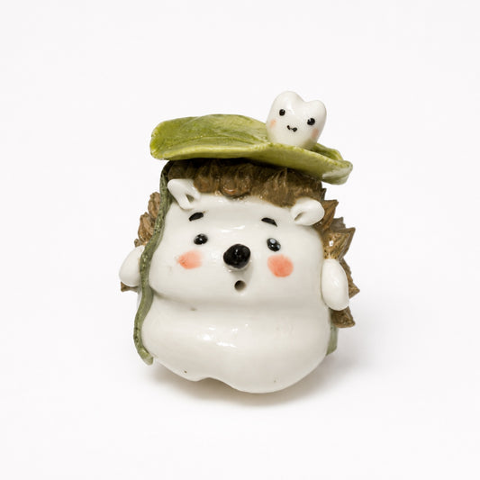 Mini Ceramic Hedgehog Figurines – Handmade Decorative Animal Ornaments - personalized pet gift detail image 2