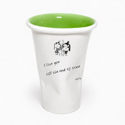 Custom Handwritten Letter Ceramic Mug – material and finish detail