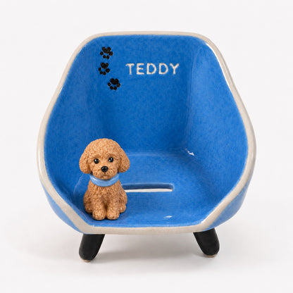 Personalized Ceramic Phone Stand with Custom Pet Figurine – material and finish detail
