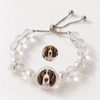 Custom Pet Face Bracelet – material and finish detail