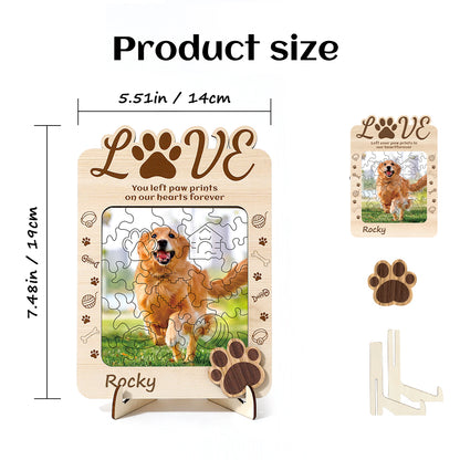 Personalized Pet Photo Puzzle with Custom Name Design – alternate product view