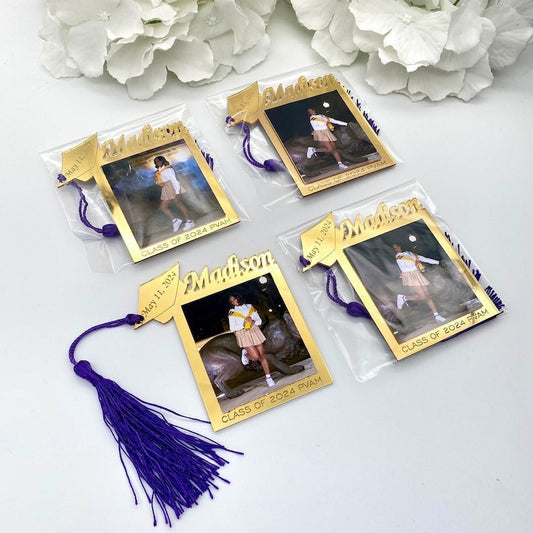 Custom Graduation Magnetic Photo Clip - Personalized Acrylic Picture Frame - personalized photo gift detail image 2