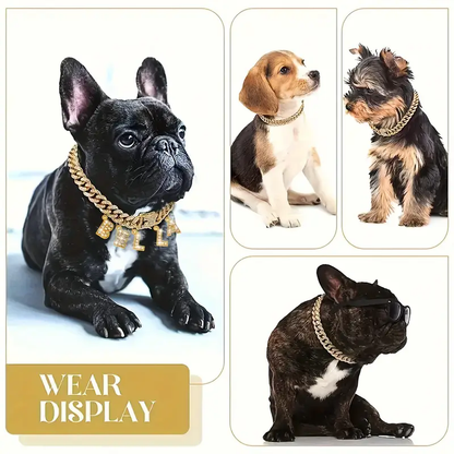 Luxury Custom Pet Name Necklace - Personalized Metal Initial Pendant for Dogs & Cats – material and finish detail