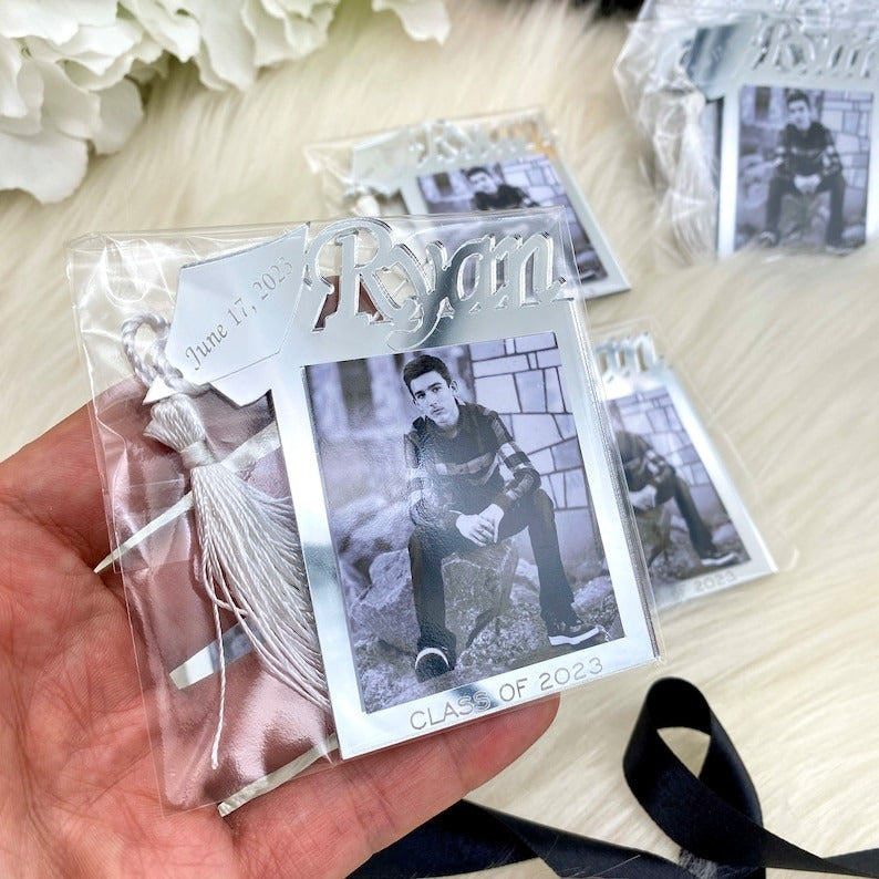 Custom Graduation Magnetic Photo Clip - Personalized Acrylic Picture Frame