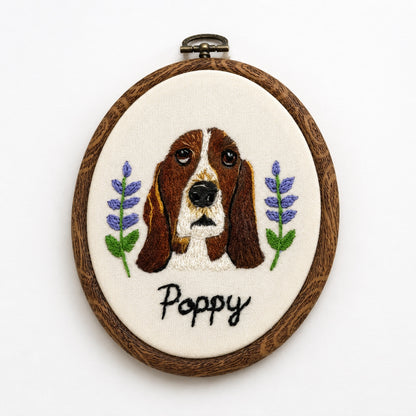 Personalized Pet Portrait Embroidery Frame – main product view