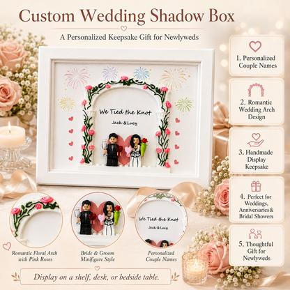 Customized Wedding Photo Frame with Building Block Minifigures – material and finish detail