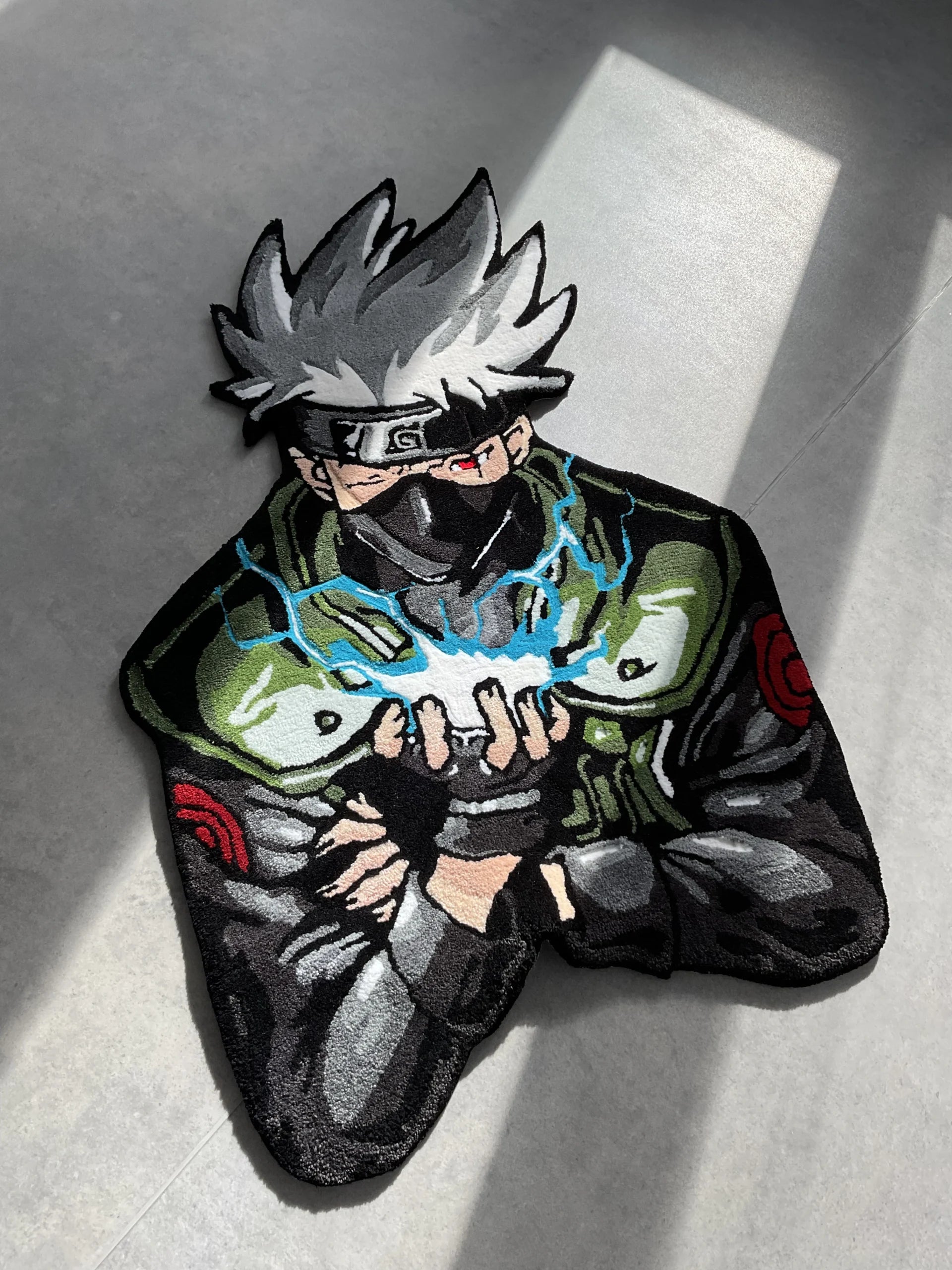 Masked Ninja Character Tufted Rug - Anime Style Room Decor - BOYOGO example 3