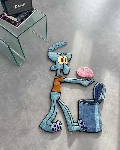 Squid Character Tufted Rug - Playful Sea Room Decor - BOYOGO example 3