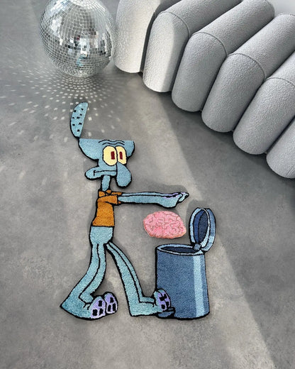 Squid Character Tufted Rug - Playful Sea Room Decor - BOYOGO example 4